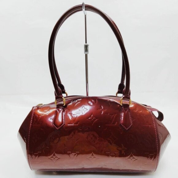 LOUIS VUITTON Rouge Fauviste Monogram Vernis Sherwood PM Bag - Picture 1 of 8